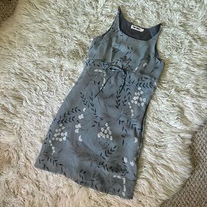 SOLD Vintage 90s Silver Floral Mini Dress